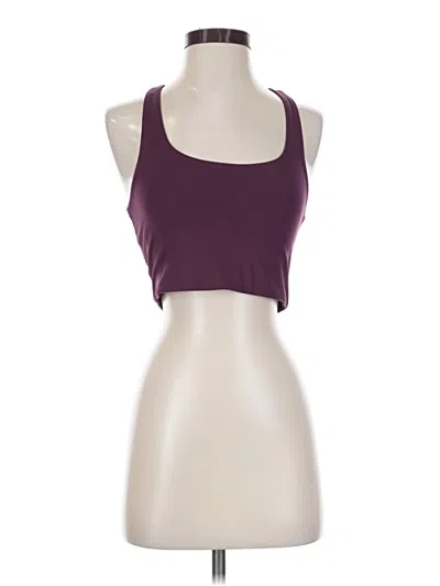 Pre-owned Girlfriend Collective Tank Top Purple Halter Neckline Tops