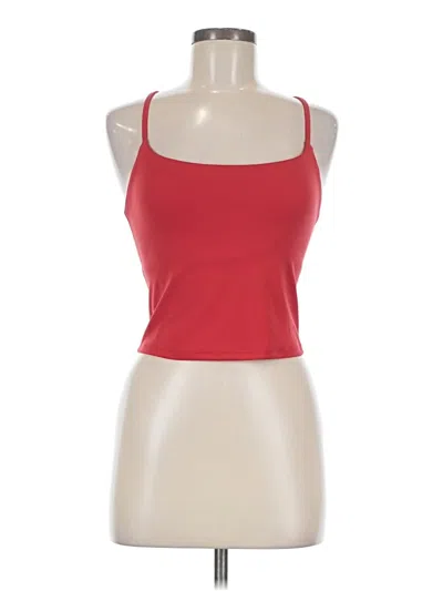 Pre-owned Girlfriend Collective Tank Top Red Halter Neckline Tops