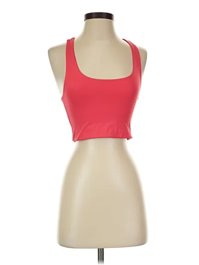 Pre-owned Girlfriend Collective Tank Top Red Halter Neckline Tops