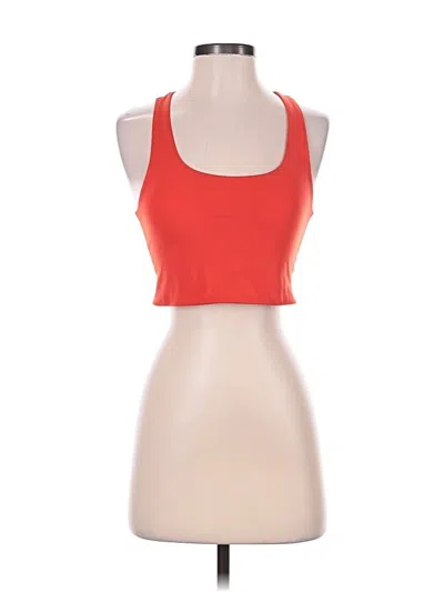 Pre-owned Girlfriend Collective Tank Top Red Halter Neckline Tops