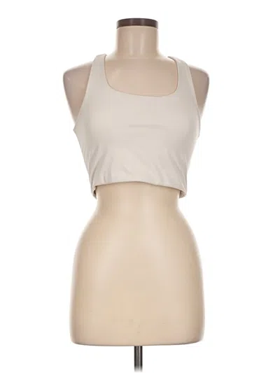 Pre-owned Girlfriend Collective Tank Top Tan Halter Neckline Tops