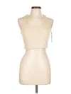 Girlfriend Collective Tank Top Tan Halter Neckline Tops In Neutral