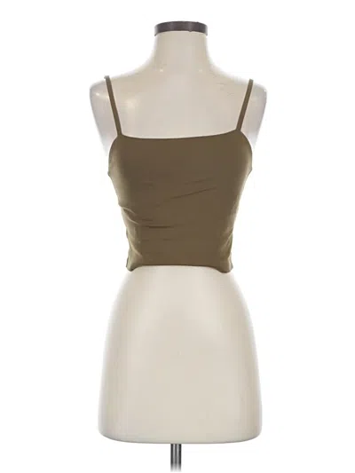 Pre-owned Girlfriend Collective Tank Top Tan Strapless Neckline Tops