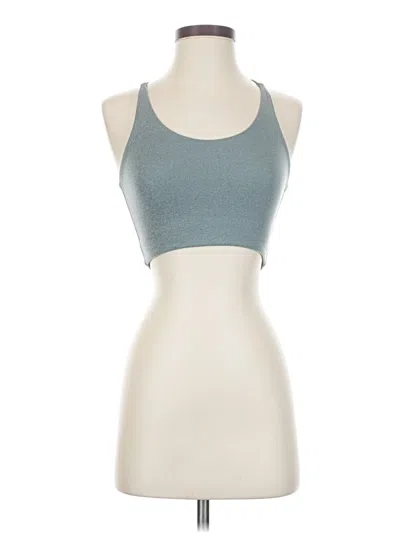 Pre-owned Girlfriend Collective Tank Top Teal Halter Neckline Tops