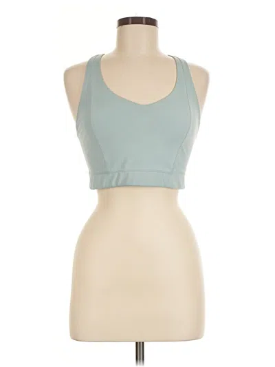 Pre-owned Girlfriend Collective Tank Top Teal Halter Neckline Tops
