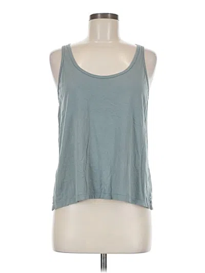 Pre-owned Girlfriend Collective Tank Top Teal Halter Neckline Tops In Blue