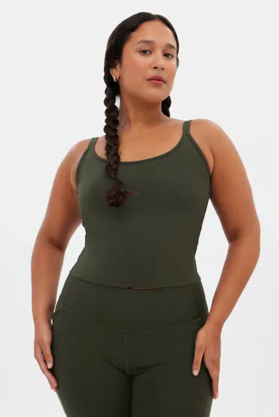 Girlfriend Collective Terrace Gemma Scoop Tank In Green