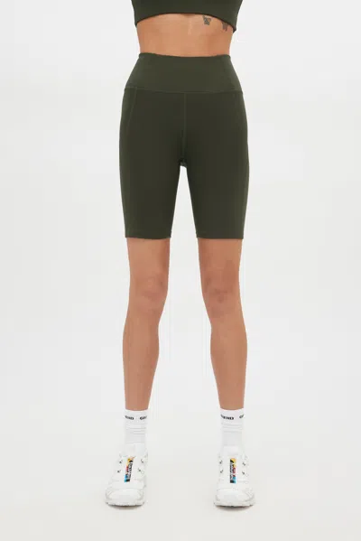 Girlfriend Collective Terrace High-rise Bike Short In Green