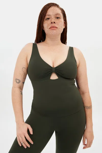 Girlfriend Collective Terrace Meredith Bow Tank In Black