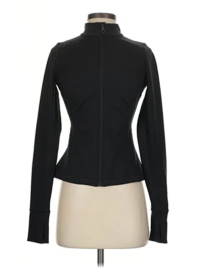Pre-owned Girlfriend Collective Track Jacket In Black