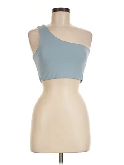 Pre-owned Girlfriend Collective Tube Top Blue One Shoulder Neckline Tops