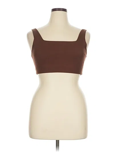 Pre-owned Girlfriend Collective Tube Top Brown Strapless Neckline Tops