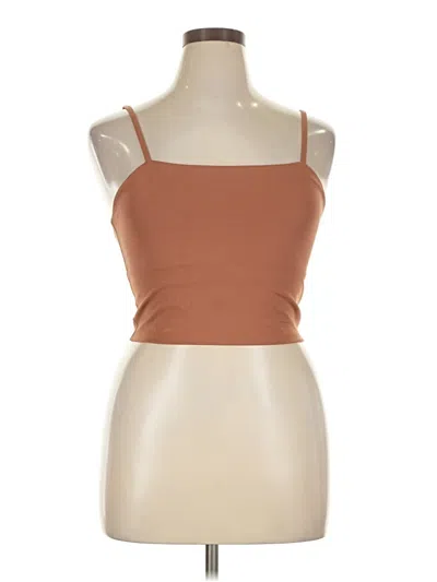 Pre-owned Girlfriend Collective Tube Top Brown Strapless Neckline Tops