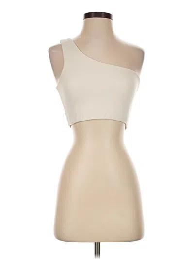 Pre-owned Girlfriend Collective Tube Top Ivory One Shoulder Neckline Tops