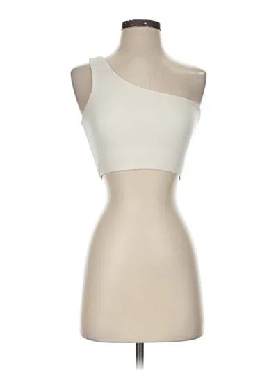 Pre-owned Girlfriend Collective Tube Top Ivory Strapless Neckline Tops In White