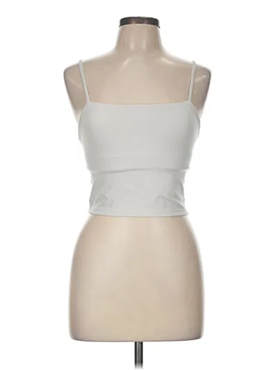 Pre-owned Girlfriend Collective Tube Top Silver Strapless Neckline Tops