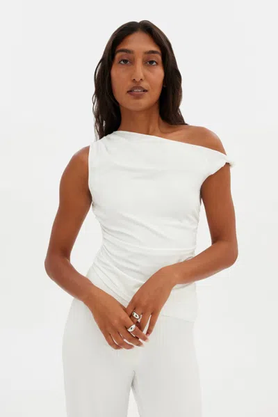 Girlfriend Collective White Raya Twist Top