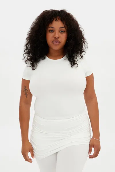 Girlfriend Collective White Trish Open Back Tee
