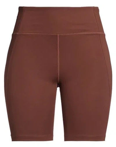 Girlfriend Collective Woman Shorts & Bermuda Shorts Chocolate Brown Size Xl Recycled Polyester, Elas