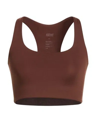 Girlfriend Collective Woman Top Brown Size Xs Recycled Polyester, Elastane