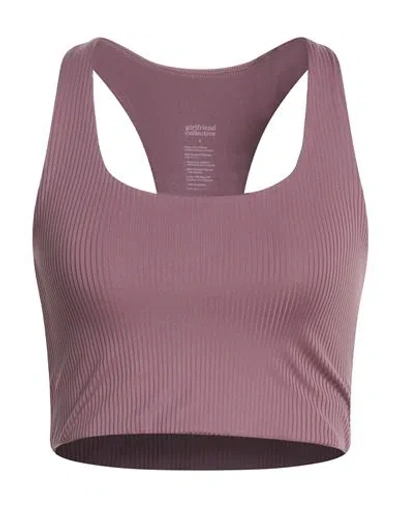 Girlfriend Collective Woman Top Mauve Size L Recycled Polyester, Elastane In Purple