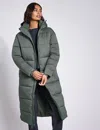 Girlfriend Collective Women's Long Puffer Jacket In Green