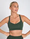 Girlfriend Collective Women's Riley Sweetheart Sports Bra In Green
