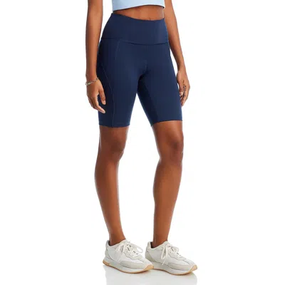 Girlfriend Collective Womens High Waist Fitness Bike Short In Blue