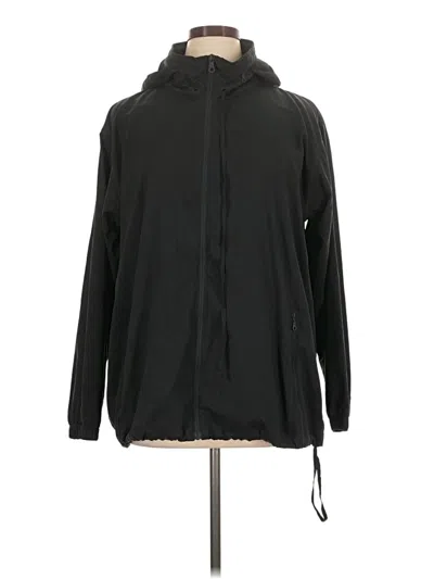 Pre-owned Girlfriend Collective Zip Up Hoodie In Black