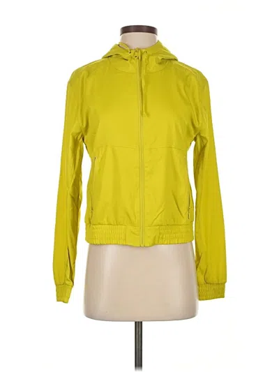 Pre-owned Girlfriend Collective Zip Up Hoodie In Yellow