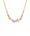 Girls Crew Crystal Blushing Gold Plated Blossom Necklace In Gold