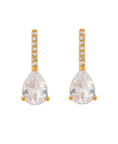 Girls Crew Crystal Cape May Pear Stud Earrings In Gold
