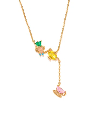 Girls Crew Crystal Disney Alice In Wonderland Mad Hatter Gold Plated Necklace