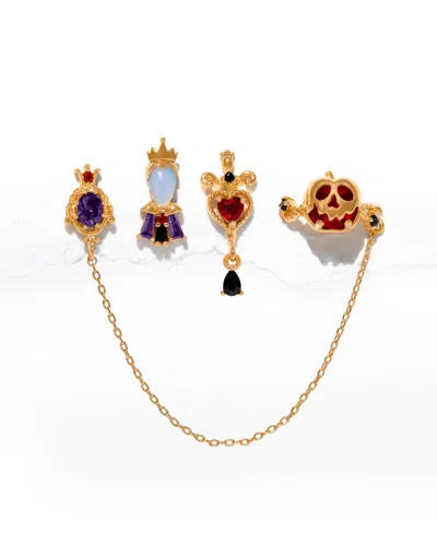 Girls Crew Crystal Disney Evil Queen Earring Set In Gold