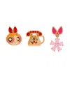 Girls Crew Crystal Enamel The Powerpuff Girls Blossom Gold Plated Stud Set In Gold