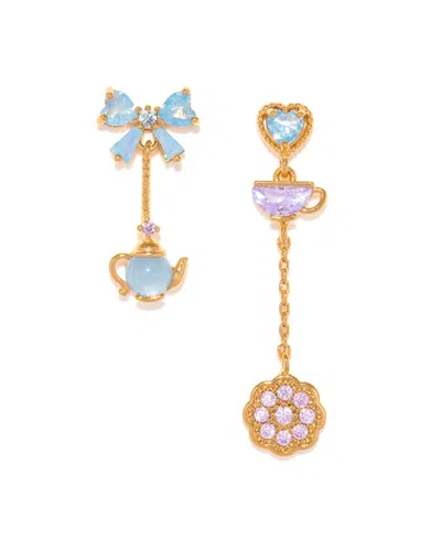Girls Crew Kids' Crystal Gold Plated Disney Alice In Wonderland Dangle Earrings