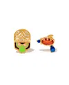 Girls Crew Crystal Gold Plated Enamel The Powerpuff Girls Mojo Jojo Stud Earrings In Gold