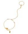 Girls Crew Crystal Gold Plated Flutter Over You Hand Chain In Gold