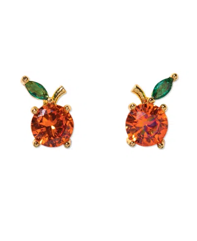 Girls Crew Crystal Gold Plated Orange Juice Studs