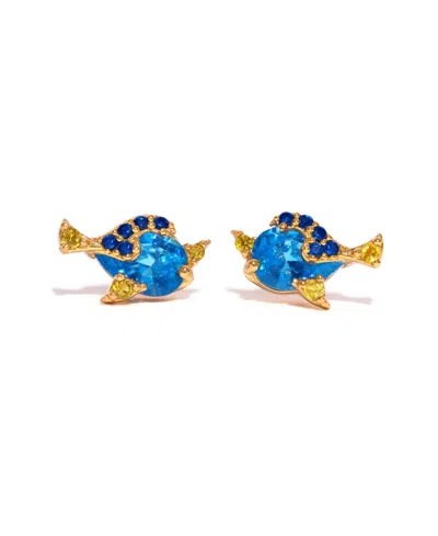 Girls Crew Kids' Crystal Gold Plated Pixar Finding Nemo Dory Stud Earrings