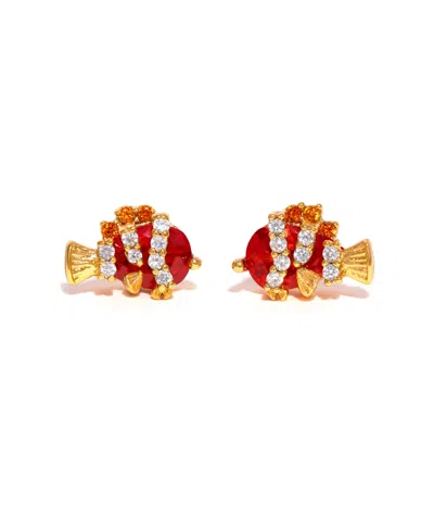 Girls Crew Kids' Crystal Gold Plated Pixar Finding Nemo Stud Earrings