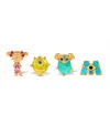 Girls Crew Crystal Gold Plated Pixar Monsters Stud Set In Gold