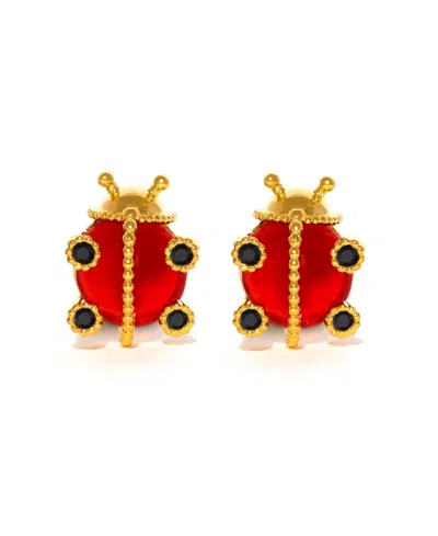 Girls Crew Crystal Gold Plated Spot Me If You Can Stud Earrings