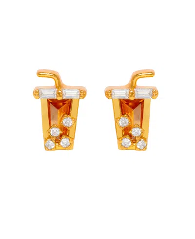 Girls Crew Crystal Iced Coffee Stud Earrings In Multi