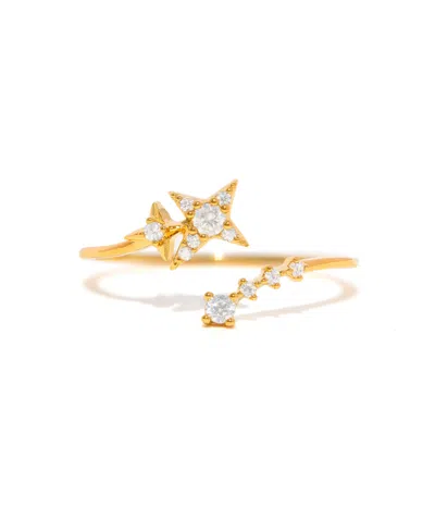 Girls Crew Crystal Interstellar Adjustable Ring In Gold