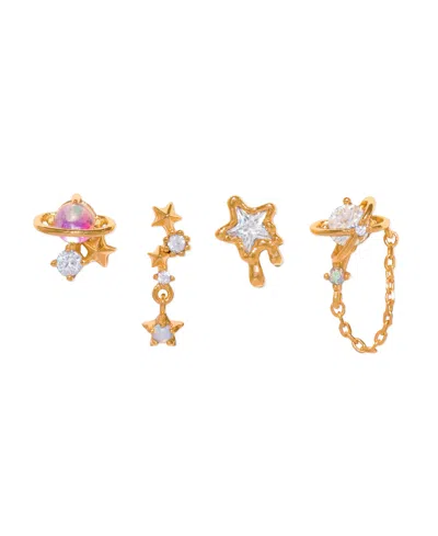 Girls Crew Crystal Lunar Dreams Stud Earrings Set In Multi
