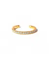 Girls Crew Crystal Milkyway Gold Plated Cuff Earrings In Gold