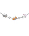 Girls Crew Crystal Multi-color Disney The Aristocats Bracelet In Silver