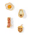 Girls Crew Crystal Multi-color Thanks A Brunch Stud Earring Set In Gold