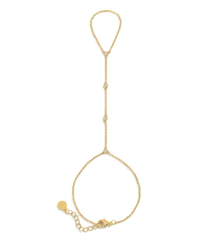 Girls Crew Crystal Paradise Hand Chain Bracelet In Gold